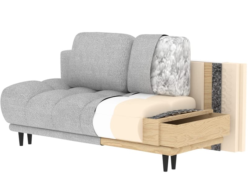 Guavio 2-seters Bubblig sovesofa med oppbevaring - Royal 18 - Møbler - Sofaer - Sovesofaer