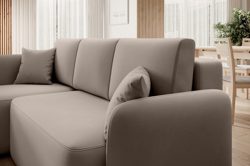 Hadson 3-seters Sofa med Divan - Beige - Møbler - Sofaer - Sofa med sjeselong
