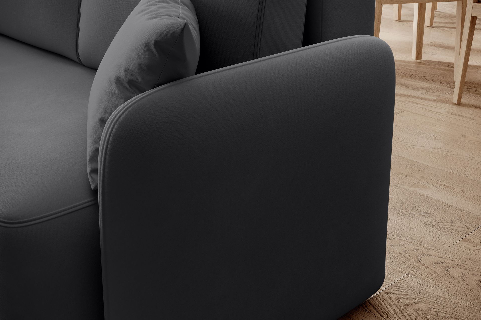 Hadson 3-seters Sofa med Divan - Mørk grå - Møbler - Sofaer - Sofa med sjeselong