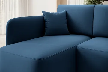 Hadson 3-seters Sofa med Sjeselong - Blå - Møbler - Sofaer - Sofa med sjeselong