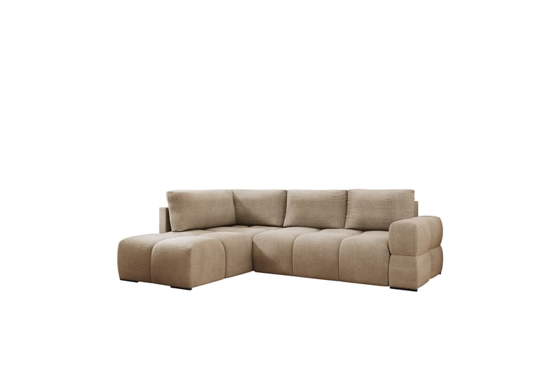 Hardam Sovesofa med Sjeselong 3-seter i Chenille - Brun - Møbler - Sofaer - Sovesofaer