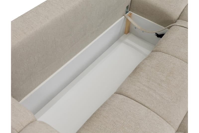 Hardam Sovesofa med Sjeselong 3-seter i Chenille - Grå - Møbler - Sofaer - Sovesofaer