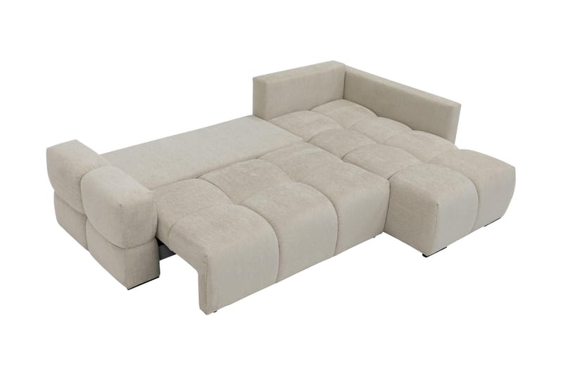 Hardam Sovesofa med Sjeselong 3-seter i Chenille - Grå - Møbler - Sofaer - Sovesofaer