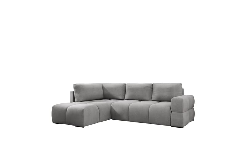 Hardam Sovesofa med Sjeselong 3-seter i Chenille - Grå - Møbler - Sofaer - Sovesofaer