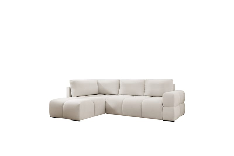 Hardam Sovesofa med Sjeselong 3-seter i Chenille, Lysegrå