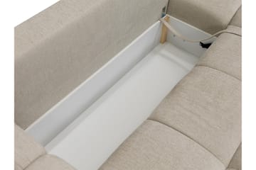 Hardam Sovesofa med Sjeselong 3-seter i Chenille - Lysegrå - Møbler - Sofaer - Sovesofaer
