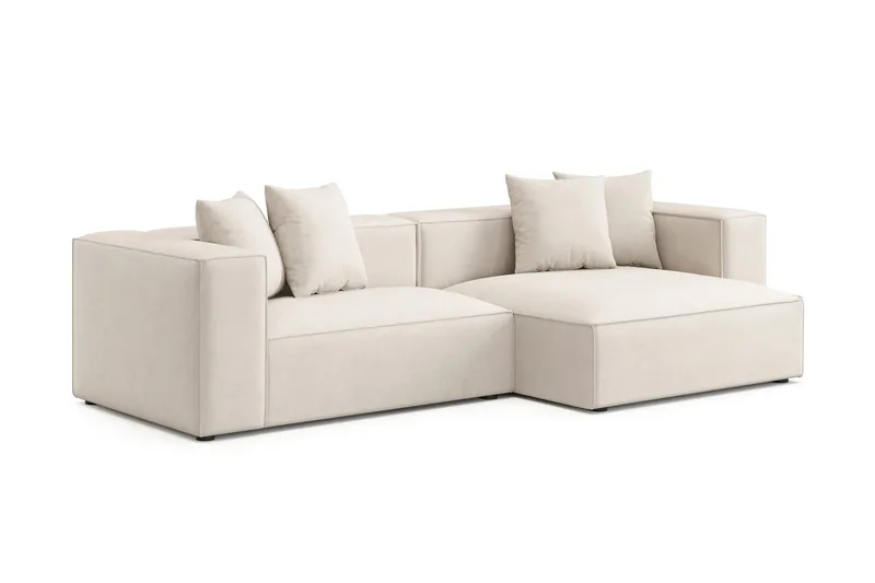 Havana 3-seters sofa med vendbar divan - Beige - Møbler - Sofaer - Sofa med sjeselong