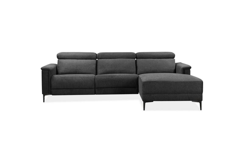 Hjørnesofa 3-seter Lund Antrasitt, Belfast-stoff, Høyre Manuell Recliner - Antrasitt, Belfast-stoff, Høyre Manuell Recliner - Møbler - Sofaer - Reclinersofaer