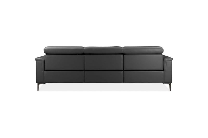 Hjørnesofa 3-seter Lund Grå, Lær/PU, Høyre Manuell Recliner - Grå, Lær/PU, Høyre Manuell Recliner - Møbler - Sofaer - Skinnsofaer
