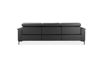 Hjørnesofa 3-seter Lund Grå, Lær/PU, Høyre Manuell Recliner - Grå, Lær/PU, Høyre Manuell Recliner - Møbler - Sofaer - Skinnsofaer