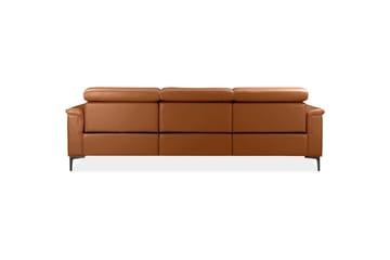 Hjørnesofa 3-seter Lund Kognac, Lær/PU, Venstre Elektrisk Recliner - Kognac, Lær/PU, Venstre Elektrisk Recliner - Møbler - Sofaer - Skinnsofaer