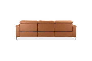 Hjørnesofa 3-seter Lund Kognac, PU, Venstre Manuell Recliner - Kognac, PU, Venstre Manuell Recliner - Møbler - Sofaer - Skinnsofaer