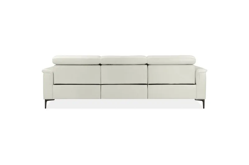 Hjørnesofa 3-seter Lund Krem, PU, Høyre Elektrisk Recliner - Krem, PU, Høyre Elektrisk Recliner - Møbler - Sofaer - Skinnsofaer