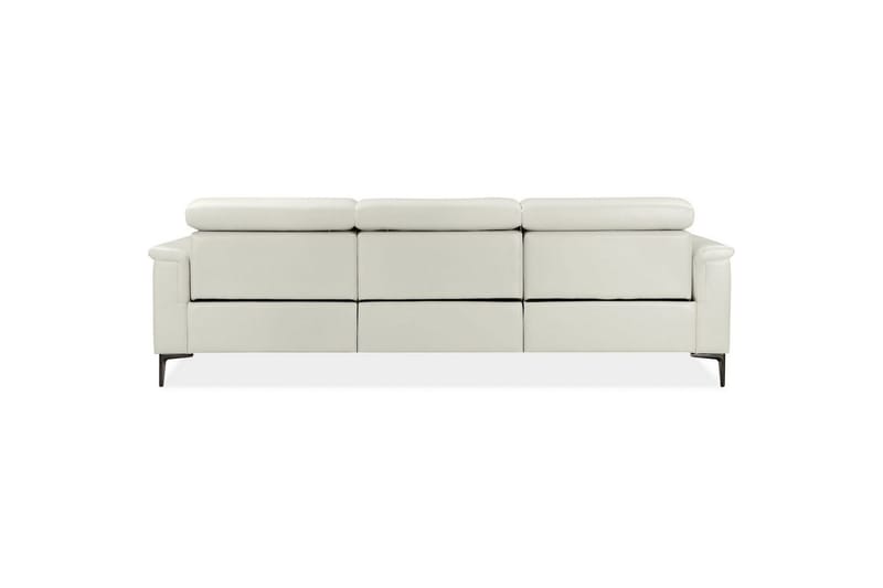 Hjørnesofa 3-seter Lund Krem, PU, Høyre Elektrisk Recliner - Krem, PU, Høyre Elektrisk Recliner - Møbler - Sofaer - Skinnsofaer