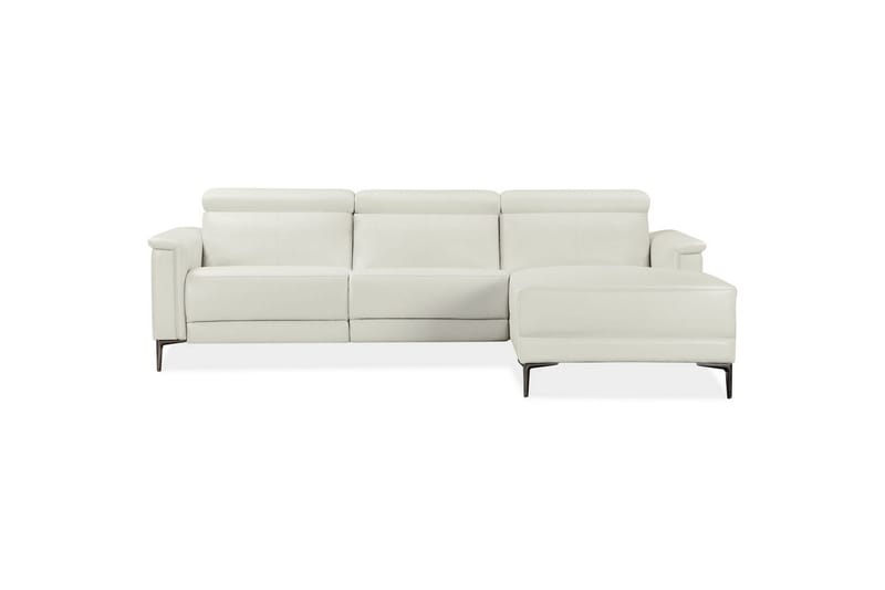 Hjørnesofa 3-seter Lund Krem, PU, Høyre Elektrisk Recliner - Krem, PU, Høyre Elektrisk Recliner - Møbler - Sofaer - Skinnsofaer