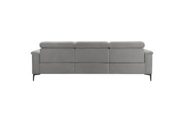 Hjørnesofa 3-seter Lund Lys grå, Belfast-stoff, Høyre Elektrisk Recliner - Lys grå, Belfast-stoff, Høyre Elektrisk Recliner - Møbler - Sofaer - Reclinersofaer