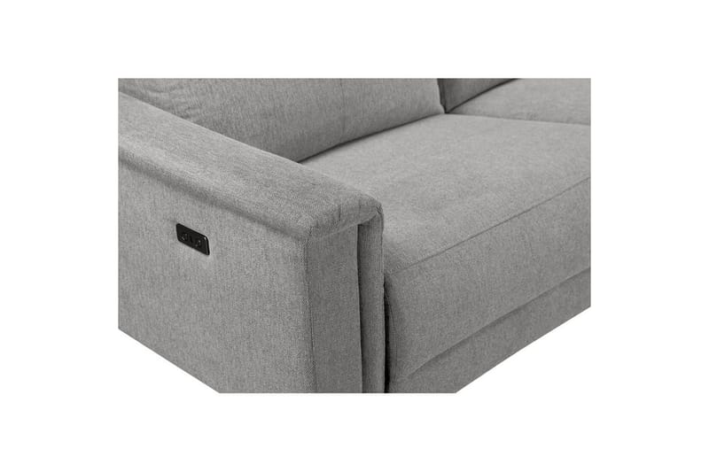 Hjørnesofa 3-seter Lund Lys grå, Belfast-stoff, Høyre Elektrisk Recliner - Lys grå, Belfast-stoff, Høyre Elektrisk Recliner - Møbler - Sofaer - Reclinersofaer
