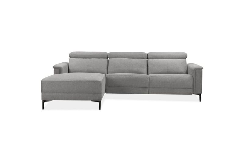 Hjørnesofa 3-seter Lund Lys grå, Belfast-stoff, Venstre Elektrisk Recliner - Lys grå, Belfast-stoff, Venstre Elektrisk Recliner - Møbler - Sofaer - Reclinersofaer