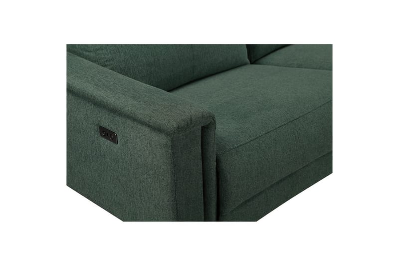 Hjørnesofa 3-seter Lund Mørk grønn, Belfast-stoff, Høyre Elektrisk Recliner - Mørk grønn, Belfast-stoff, Høyre Elektrisk Recliner - Møbler - Sofaer - Reclinersofaer