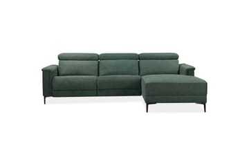 Hjørnesofa 3-seter Lund Mørk grønn, Belfast-stoff, Høyre Manuell Recliner - Mørk grønn, Belfast-stoff, Høyre Manuell Recliner - Møbler - Sofaer - Reclinersofaer