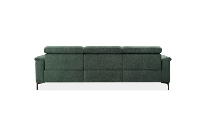 Hjørnesofa 3-seter Lund Mørk grønn, Belfast-stoff, Venstre Elektrisk Recliner - Mørk grønn, Belfast-stoff, Venstre Elektrisk Recliner - Møbler - Sofaer - Reclinersofaer