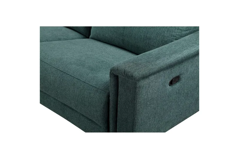 Hjørnesofa 3-seter Lund Mørk grønn, Belfast-stoff, Venstre Manuell Recliner - Mørk grønn, Belfast-stoff, Venstre Manuell Recliner - Møbler - Sofaer - Reclinersofaer