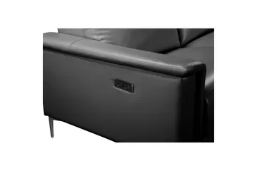 Hjørnesofa 3-seter Lund Svart, Lær/PU, Høyre Elektrisk Recliner - Svart, Lær/PU, Høyre Elektrisk Recliner - Møbler - Sofaer - Skinnsofaer
