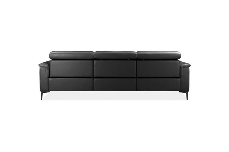 Hjørnesofa 3-seter Lund Svart, Lær/PU, Venstre Manuell Recliner - Svart, Lær/PU, Venstre Manuell Recliner - Møbler - Sofaer - Skinnsofaer