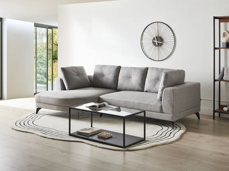 Hjørnesofa 3-seter Marum høyrevendt - Grå - Møbler - Sofaer - Sofa med sjeselong