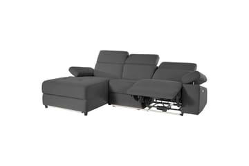 Hjørnesofa 3-seter Rayland Antrasitt, Sunday Stoff, Venstre Elektrisk Recliner - Antrasitt, Sunday Stoff, Venstre Elektrisk Recliner - Møbler - Sofaer - Reclinersofaer