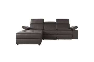 Hjørnesofa 3-seter Rayland Brun, Lær/PU, Venstre Elektrisk Recliner - Brun, Lær/PU, Venstre Elektrisk Recliner - Møbler - Sofaer - Skinnsofaer