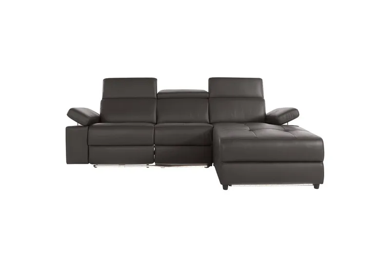 Hjørnesofa 3-seter Rayland Brun, PU, Høyre Manuell Recliner - Brun, PU, Høyre Manuell Recliner - Møbler - Sofaer - Skinnsofaer