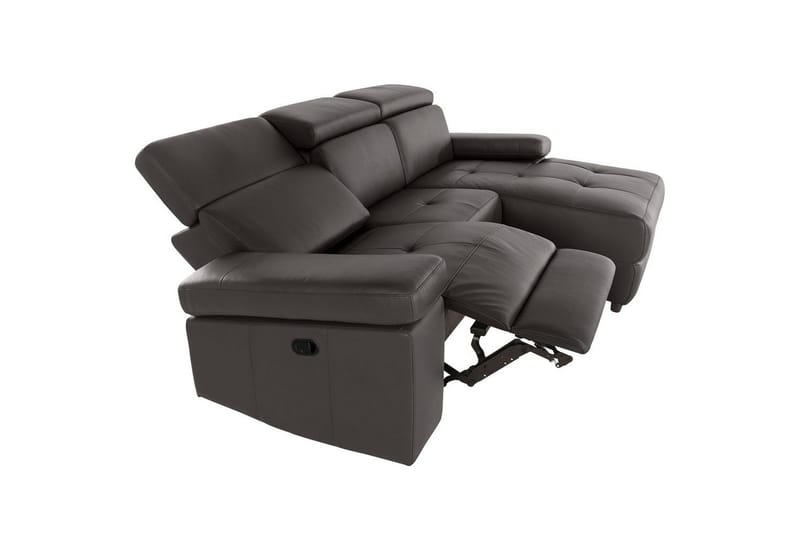 Hjørnesofa 3-seter Rayland Brun, PU, Høyre Manuell Recliner - Brun, PU, Høyre Manuell Recliner - Møbler - Sofaer - Skinnsofaer