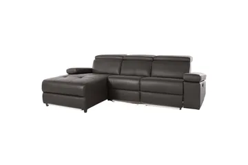 Hjørnesofa 3-seter Rayland Brun, PU, Venstre Manuell Recliner