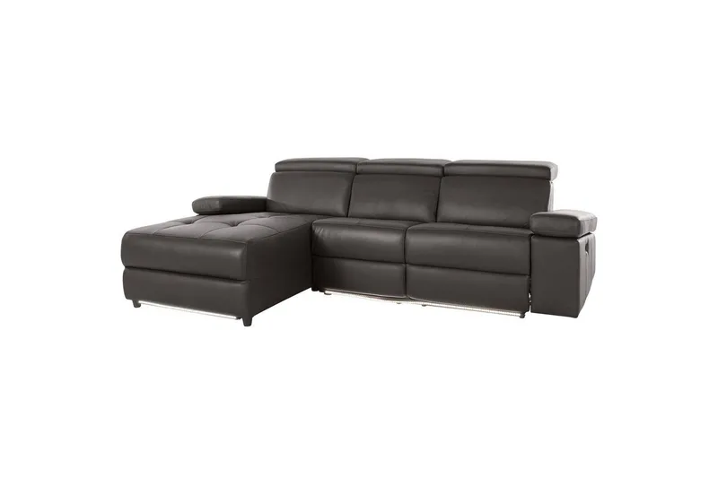 Hjørnesofa 3-seter Rayland Brun, PU, Venstre Manuell Recliner - Brun, PU, Venstre Manuell Recliner - Møbler - Sofaer - Skinnsofaer