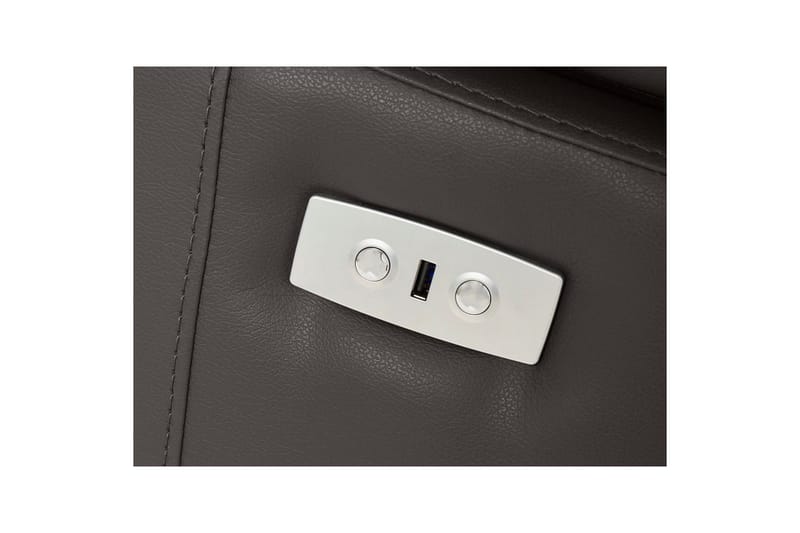 Hjørnesofa 3-seter Rayland Brun, PU, Venstre Elektrisk Recliner - Brun, PU, Venstre Elektrisk Recliner - Møbler - Sofaer - Skinnsofaer