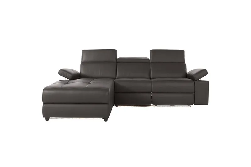 Hjørnesofa 3-seter Rayland Brun, PU, Venstre Elektrisk Recliner - Brun, PU, Venstre Elektrisk Recliner - Møbler - Sofaer - Skinnsofaer