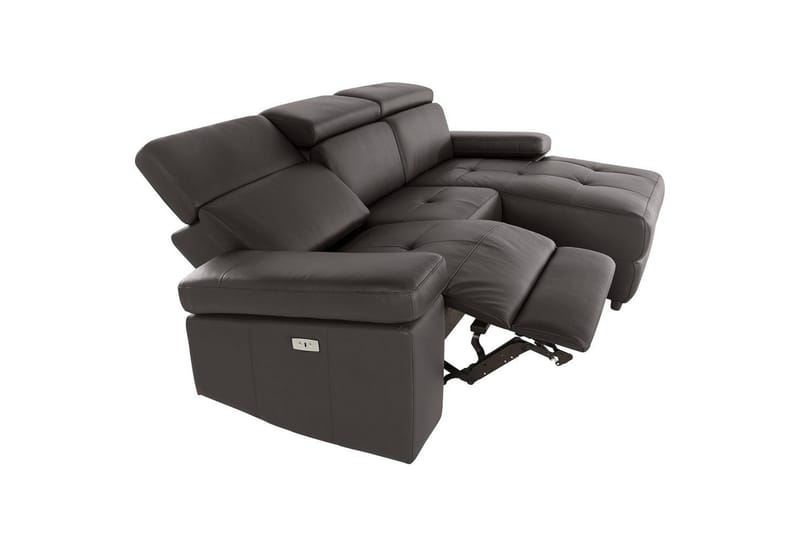 Hjørnesofa 3-seter Rayland Brun, PU, Høyre Elektrisk Recliner - Brun, PU, Høyre Elektrisk Recliner - Møbler - Sofaer - Skinnsofaer