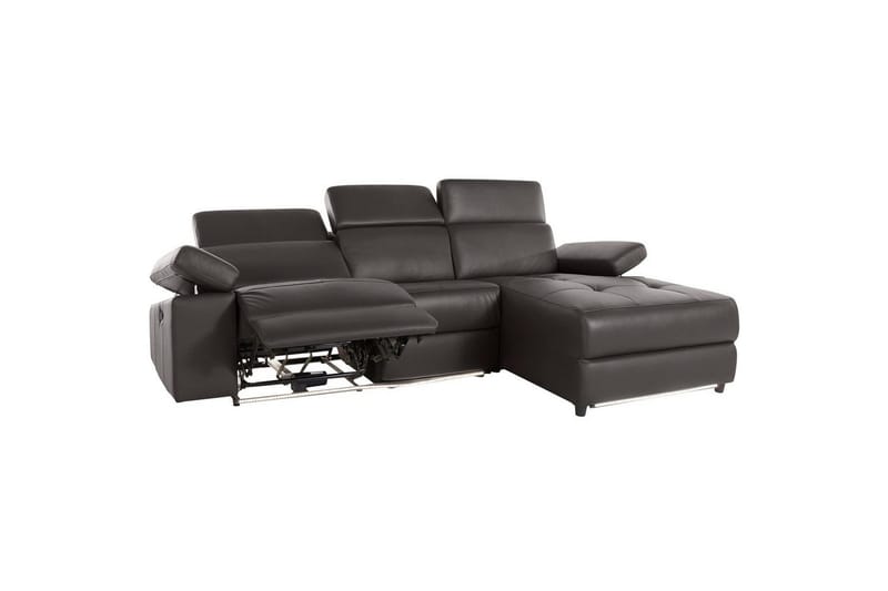 Hjørnesofa 3-seter Rayland Brun, PU, Høyre Manuell Recliner - Brun, PU, Høyre Manuell Recliner - Møbler - Sofaer - Skinnsofaer