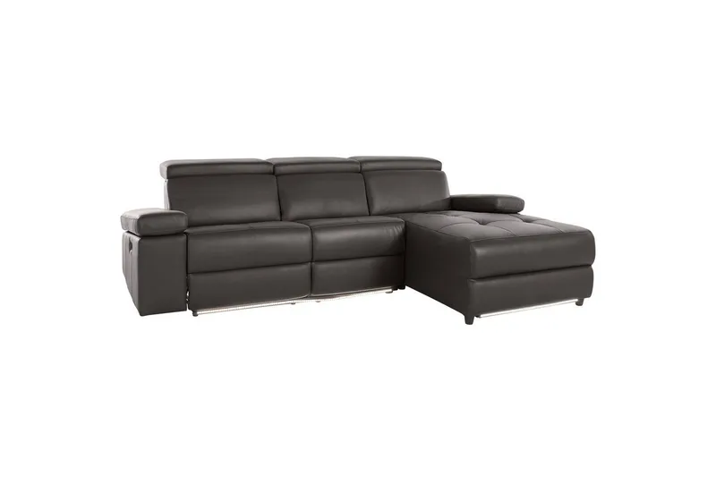 Hjørnesofa 3-seter Rayland Brun, PU, Høyre Manuell Recliner, Brun, PU, Høyre Manuell Recliner