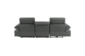 Hjørnesofa 3-seter Rayland Grå, Lær/PU, Høyre Elektrisk Recliner - Grå, Lær/PU, Høyre Elektrisk Recliner - Møbler - Sofaer - Skinnsofaer