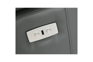 Hjørnesofa 3-seter Rayland Grå, Lær/PU, Høyre Elektrisk Recliner - Grå, Lær/PU, Høyre Elektrisk Recliner - Møbler - Sofaer - Skinnsofaer