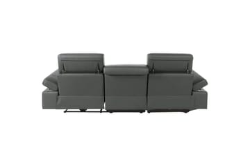 Hjørnesofa 3-seter Rayland Grå, Lær/PU, Venstre Elektrisk Recliner - Grå, Lær/PU, Venstre Elektrisk Recliner - Møbler - Sofaer - Skinnsofaer