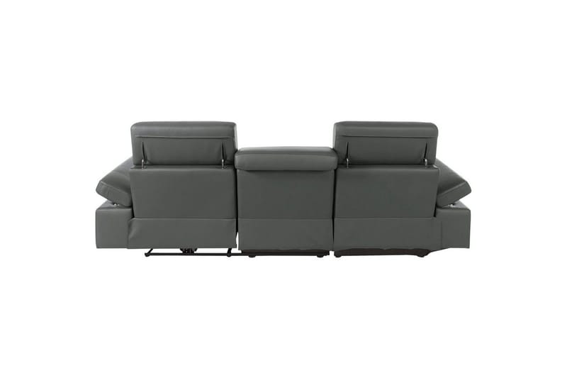 Hjørnesofa 3-seter Rayland Grå, Lær/PU, Venstre Elektrisk Recliner - Grå, Lær/PU, Venstre Elektrisk Recliner - Møbler - Sofaer - Skinnsofaer