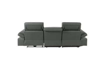 Hjørnesofa 3-seter Rayland Grå, Lær/PU, Venstre Manuell Recliner - Grå, Lær/PU, Venstre Manuell Recliner - Møbler - Sofaer - Skinnsofaer