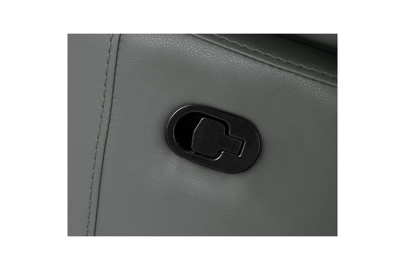 Hjørnesofa 3-seter Rayland Grå, Lær/PU, Venstre Manuell Recliner - Grå, Lær/PU, Venstre Manuell Recliner - Møbler - Sofaer - Skinnsofaer