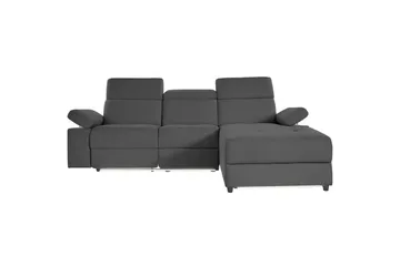 Hjørnesofa 3-seter Rayland Grå, Sunday Stoff, Høyre Elektrisk Recliner - Grå, Sunday Stoff, Høyre Elektrisk Recliner - Møbler - Sofaer - Reclinersofaer