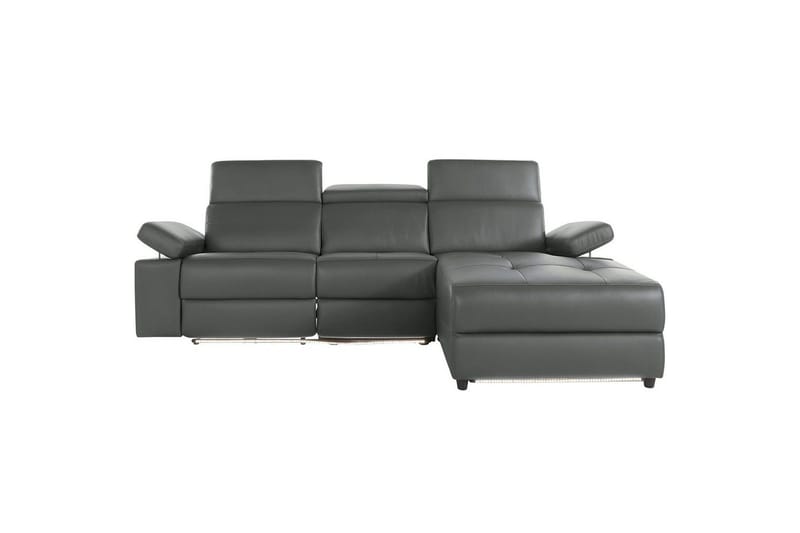 Hjørnesofa 3-seter Rayland Grå, PU, Høyre Manuell Recliner - Grå, PU, Høyre Manuell Recliner - Møbler - Sofaer - Skinnsofaer