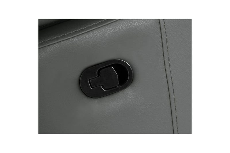 Hjørnesofa 3-seter Rayland Grå, PU, Høyre Manuell Recliner - Grå, PU, Høyre Manuell Recliner - Møbler - Sofaer - Skinnsofaer