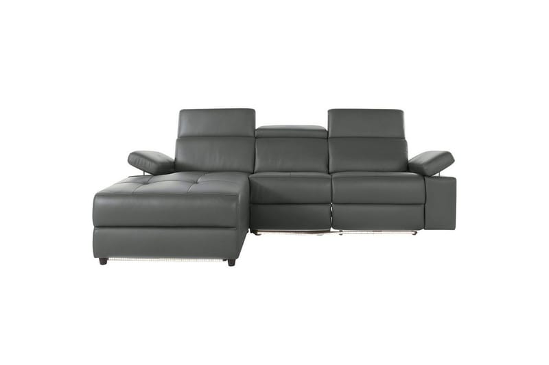 Hjørnesofa 3-seter Rayland Grå, PU, Venstre Manuell Recliner - Grå, PU, Venstre Manuell Recliner - Møbler - Sofaer - Skinnsofaer